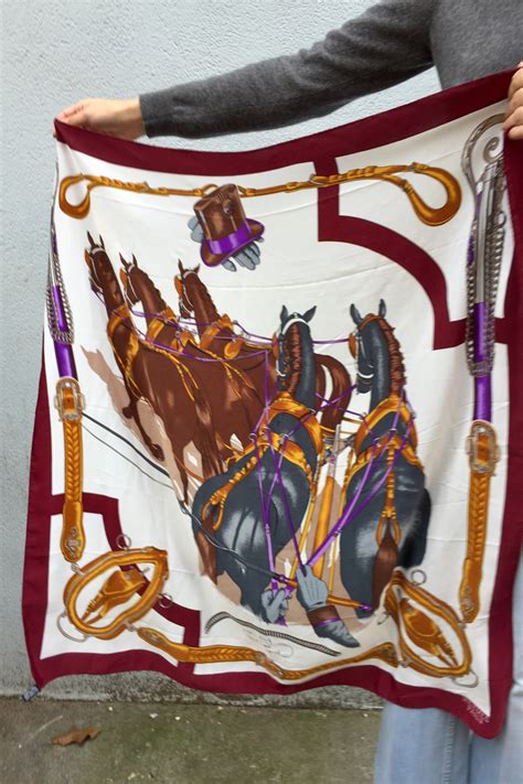 vintage hermes scarf horse.